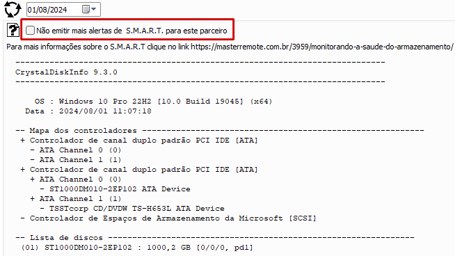 parar de receber alertas s.m.a.r.t. master remote